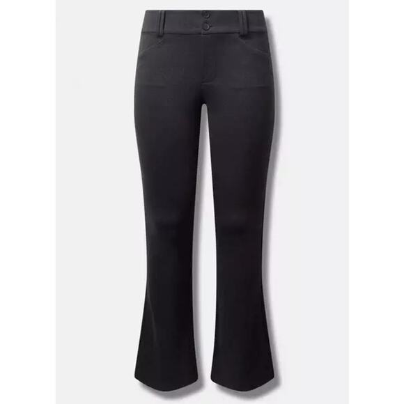 Studio by Torrid Trouser Slim Boot Pants SZ 16R Dark Charcoal Heather Ponte Knit - Picture 3 of 13